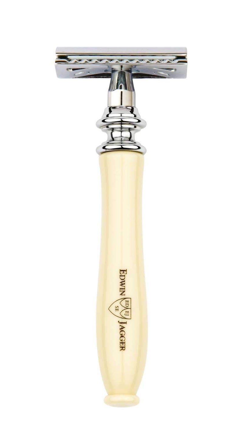 Edwin Jagger Chatsworth Imitation Ivory Traditional Safety Razor - Image 1